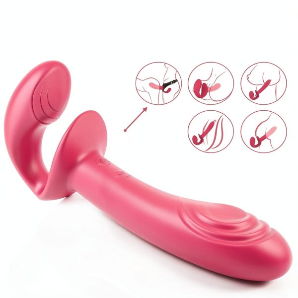 Licking Strap On Vibrator Remote Control 10 Modes Couples-3