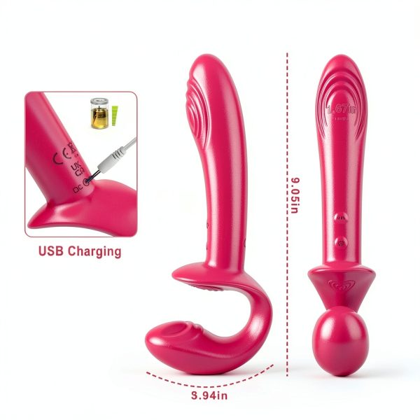 Licking Strap On Vibrator Remote Control 10 Modes Couples-4
