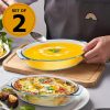 Yomvzake Mini Casserole Dish Borosilicate Glass Oven Safe-6
