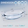 Yomvzake Mini Casserole Dish Borosilicate Glass Oven Safe-2