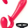 Licking Strap On Vibrator Remote Control 10 Modes Couples-0