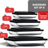 EATEX Glass Baking Dishes with Lids Oven Safe Set-8