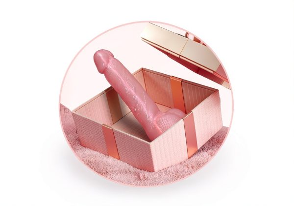 Domlust Pink Jelly Dildo Realistic Design Anal Stimulation-5