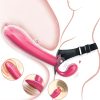 Licking Strap On Vibrator Remote Control 10 Modes Couples-1