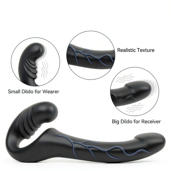 GAIWU Strapless Strap On Dildo Vibrator Lesbian Pegging-2