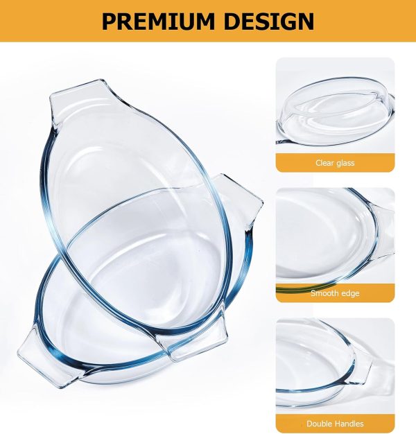 Yomvzake Mini Casserole Dish Borosilicate Glass Oven Safe-1