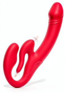 Licking Strapless Strap On Dildo Vibrator Remote Control-0
