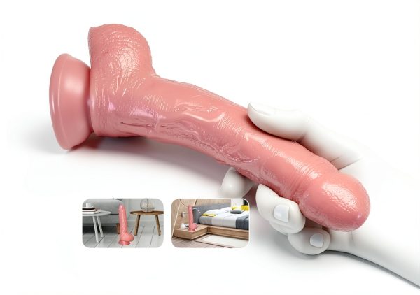 Domlust Pink Jelly Dildo Realistic Design Anal Stimulation-3