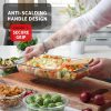 EATEX Glass Baking Dishes with Lids Oven Safe Set-3