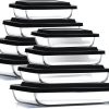EATEX Glass Baking Dishes with Lids Oven Safe Set-0