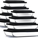 EATEX Glass Baking Dishes with Lids Oven Safe Set-0