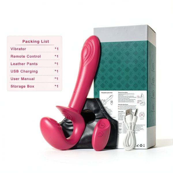 Licking Strap On Vibrator Remote Control 10 Modes Couples-6