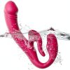 Licking Strapless Strap On Dildo Vibrator Remote Control-3