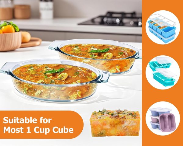 Yomvzake Mini Casserole Dish Borosilicate Glass Oven Safe-3
