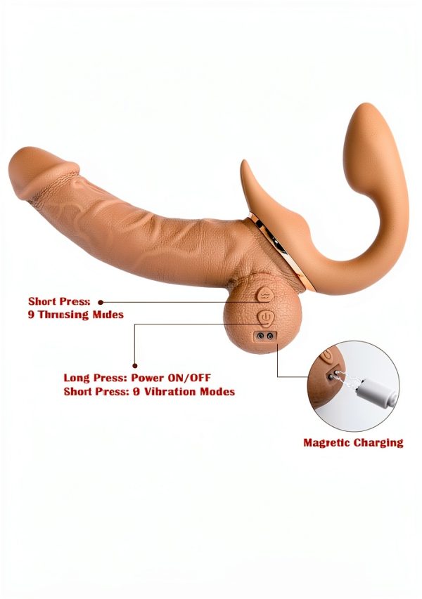 Kocopro Double Ended Dildo Vibrating Thrusting Silicone-5