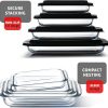 EATEX Glass Baking Dishes with Lids Oven Safe Set-4