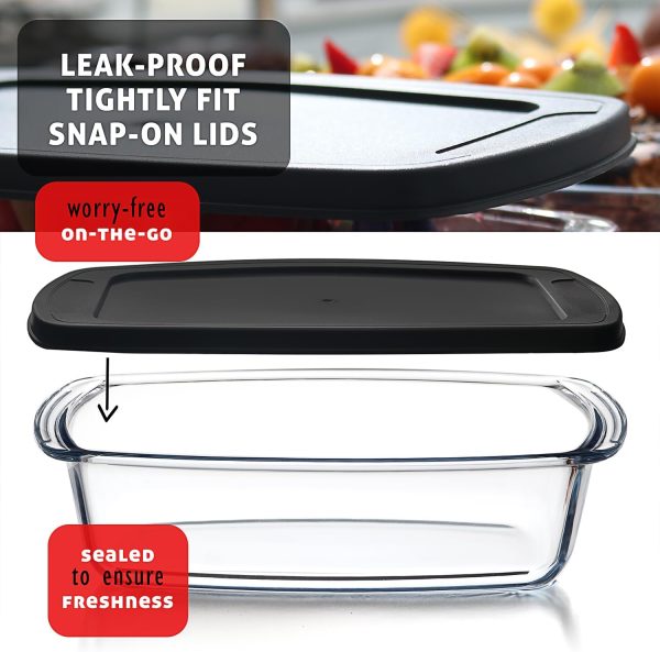 EATEX Glass Baking Dishes with Lids Oven Safe Multi-pack-6