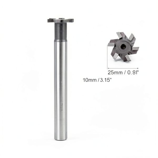 T-Slot Cutter 25mm 12mm Shank 100mm Length uxcell a22022400ux0577-1