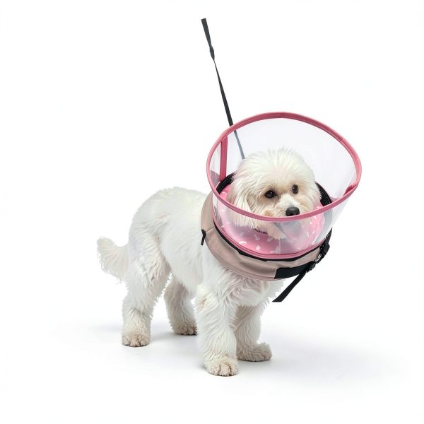 Inflatable Dog Cone Collar seektik Adjustable Collar with Clear Shield-5