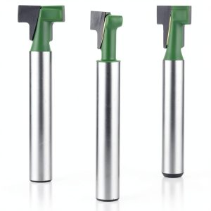 3pcs Keyhole Router Bits Set, 1/4 Inch Shank T Slot Cutter Set Router Bits, Blade Diameter 5/16", 3/8", and 1/2", Cutting Woodworking T Track Slotting Cutter for Wood Hex Bolt Milling Cutter Home DIY-0