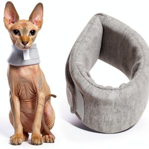 Cat Neck Brace JoyHuaTrade Adjustable Breathable Cone Collar Grey S-0