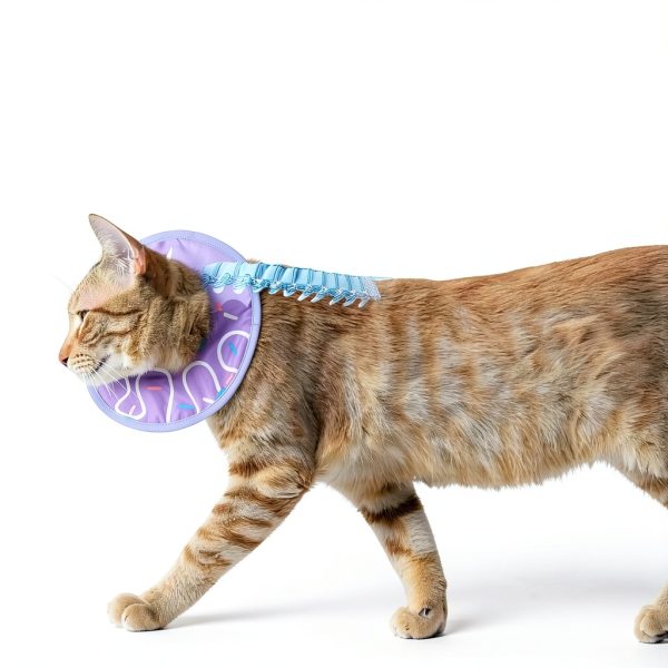 Cat Recovery Collar SLSON Lightweight Soft Donut Adjustable Purple XS-1