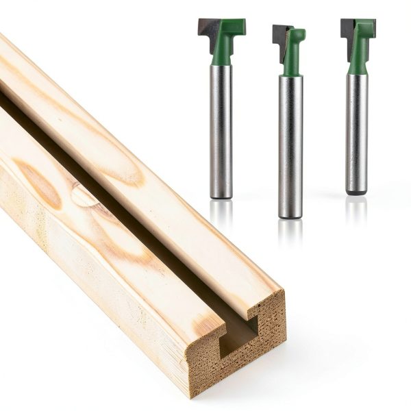 3pcs Keyhole Router Bits Set, 1/4 Inch Shank T Slot Cutter Set Router Bits, Blade Diameter 5/16", 3/8", and 1/2", Cutting Woodworking T Track Slotting Cutter for Wood Hex Bolt Milling Cutter Home DIY-3