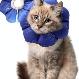 Cat Soft Cone Collar QIYADIN Adjustable Recovery Blue Ocean M-0