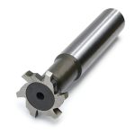NACX HSS-AL T Slot End Mill, High-Speed Steel Aluminum, Unfinished, Corner Radius, 6 Flute, 14mm x 2mm x 60mm-0