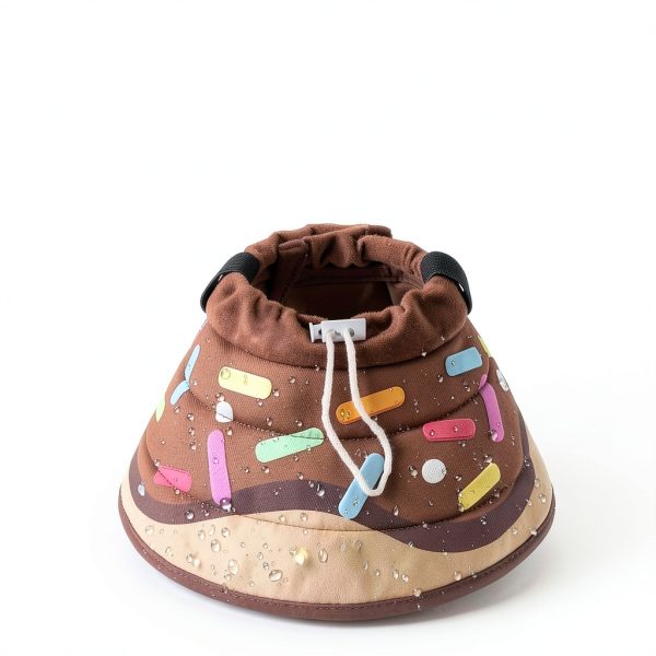 KOOLTAIL Cat Cone Collar Adjustable Brown Donut Size M-3