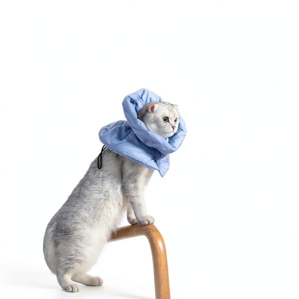 Adjustable Cat Recovery Cone Collar, Lightweight Soft Cat E-Collar Alternative After Spay, Waterproof Comfy Collars to Stop Licking Wound After Surgery, Protective Cone for Kittens/Puppies-1