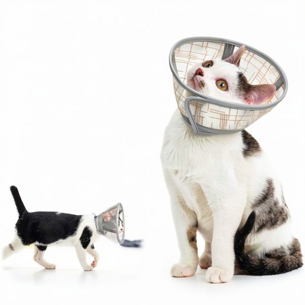 Supet Cat Cone Collar Soft, Air Mesh Recovery Collar to Stop Licking, Breathable Neck Cone Alternative for Small Kitten, Lightweight Cat Head Cone Anti Scratch (S)-7