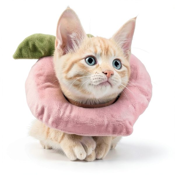 Weewooday 4 Pcs Adjustable Cat Cone Collar Soft Cat Recovery Collar Cute Kitten Fruits Shaped After Surgery Wound Elizabeth Padded Pet Neck Anti Bite Lick Dog Comfortable Smooth Texture-6