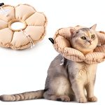 H HIDREAM Soft Cat Cone Collar， Cute Adjustable Cat Recovery Collar，Elizabethan e Collar That can Protect Head and Foot Wounds，Egg White All-Season Style-0