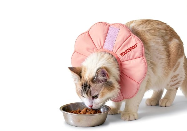 Touchdog Adjustable Soft Cat Cone Collar Waterproof Recovery Pink-1