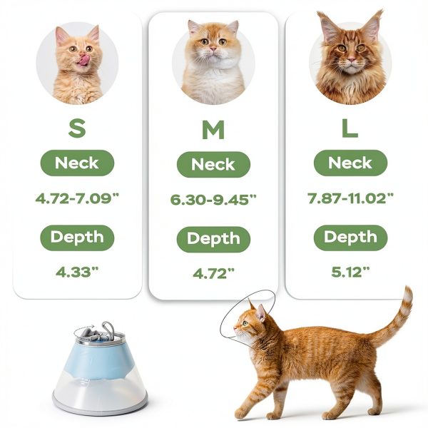 Cat Cone Collar Soft: Comfortable Waterproof Mesh Recovery Cone After Surgery to Stop Licking and Scratch, Alternative to Plastic Elizabeth Head/Neck Cone-5