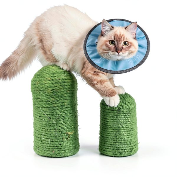 Lightweight Cat Cone Collar Soft, Soft Comfortable Cat Recovery Collar After Surgery, Elizabethan E Collar for Cats, Cone for Cats to Stop Licking (Baby Blue, Small)-5