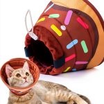 KOOLTAIL Cat Cone Collar Adjustable Brown Donut Size M-0