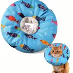 Cat Cone Collar Soft Adjustable Recovery Collar by libfrnt Blue-0