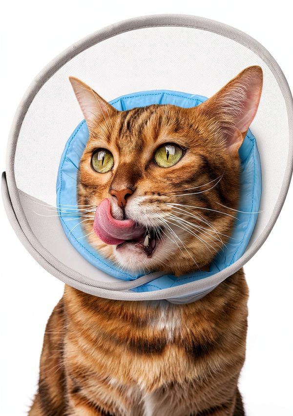 Cat Cone Collar Soft: Comfortable Waterproof Mesh Recovery Cone After Surgery to Stop Licking and Scratch, Alternative to Plastic Elizabeth Head/Neck Cone-0