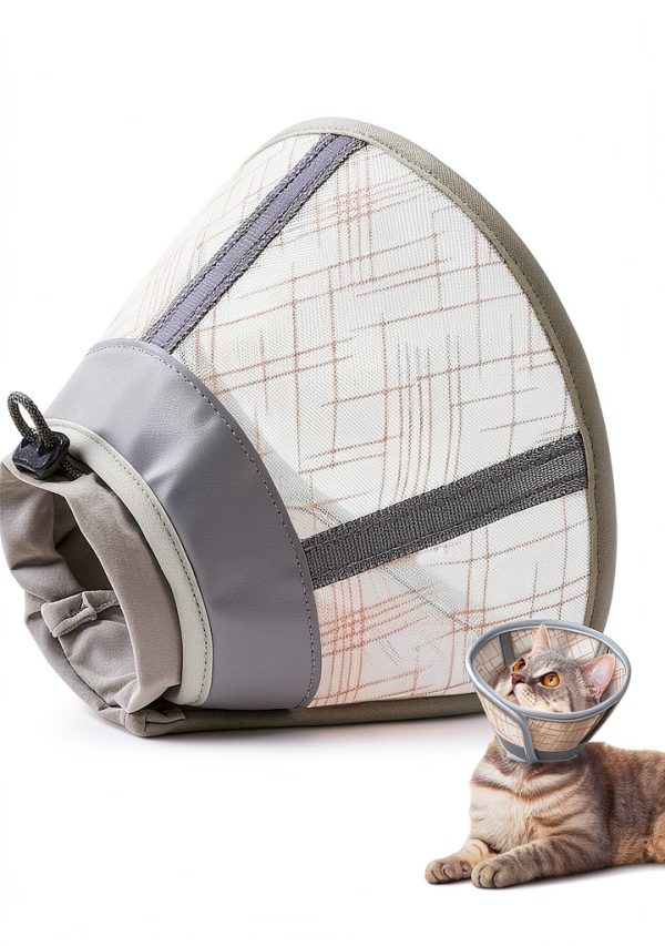 Supet Cat Cone Collar Soft, Air Mesh Recovery Collar to Stop Licking, Breathable Neck Cone Alternative for Small Kitten, Lightweight Cat Head Cone Anti Scratch (S)-0