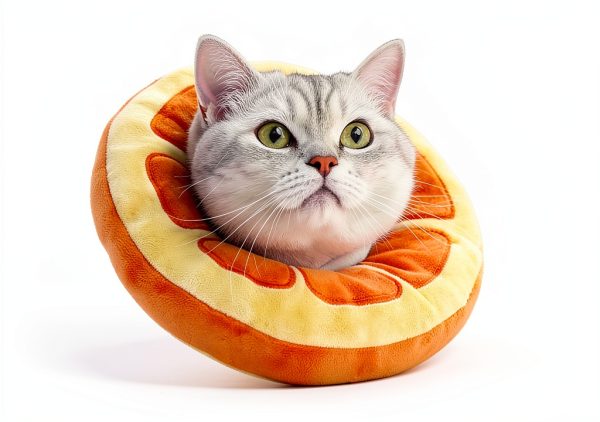 ANWA Adjustable Cat Cone Collar Soft, Cute Cat Donut Collar After Surgery, Kitten Recovery Cones to Stop Licking-5