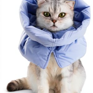 Adjustable Cat Recovery Cone Collar, Lightweight Soft Cat E-Collar Alternative After Spay, Waterproof Comfy Collars to Stop Licking Wound After Surgery, Protective Cone for Kittens/Puppies-0