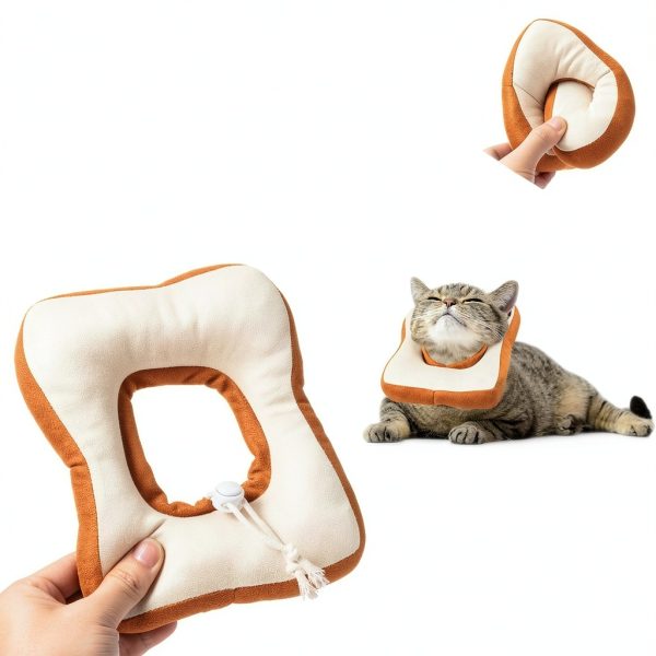Cat Cone Adjustable Recovery Collar by Frienda 2‑Piece Donut Design-3
