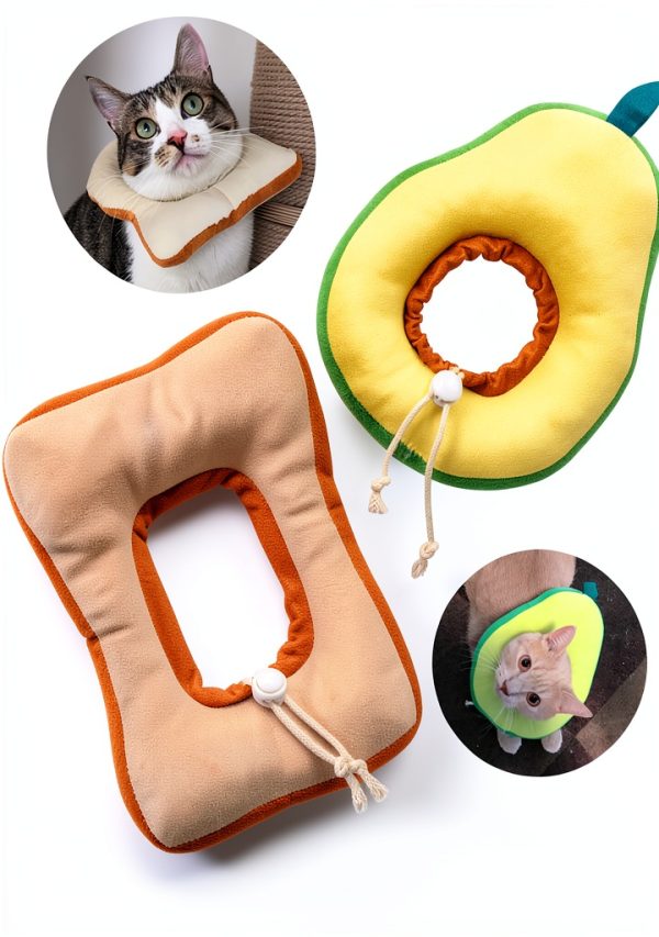 Cat Cone Adjustable Recovery Collar by Frienda 2‑Piece Donut Design-0