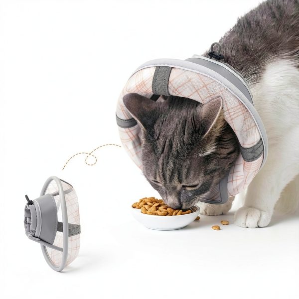 Supet Cat Cone Collar Soft, Air Mesh Recovery Collar to Stop Licking, Breathable Neck Cone Alternative for Small Kitten, Lightweight Cat Head Cone Anti Scratch (S)-2