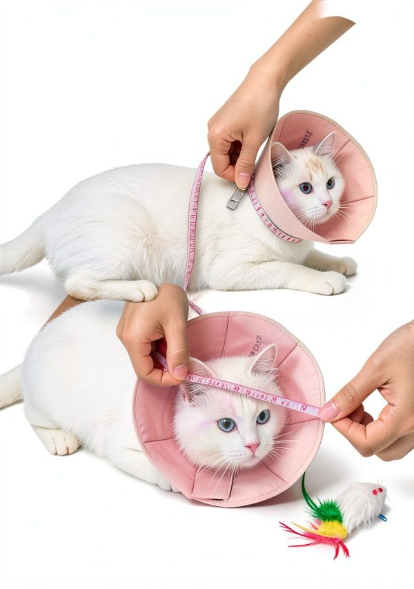 Touchdog Adjustable Soft Cat Cone Collar Waterproof Recovery Pink-3