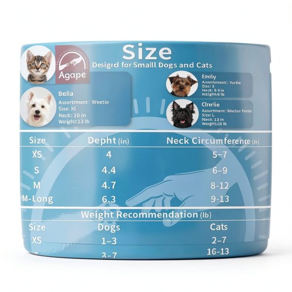 Agape Soft Cone for Cats & Small Dogs, Comfy Pet Cone to Stop Licking, Adjustable Cat E Collar Alternative After Surgery, Protective Elizabethan Collar for Pup & Kitty, Water Repellent Recovery Cone-1
